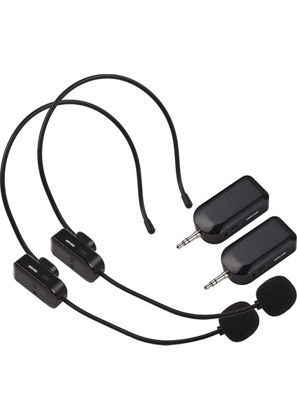 2.4g Kablosuz Mikrofonlu Kulaklık, 98FT Menzilli Alıcı Kulaklık Mikrofonu, El Mikrofonu ve Yaka Klipsli 3'ü 1 Arada Profesyonel Ses Amplifikatörü Kulaklık Mikrofonları Karaoke Hoparlör Pa Sist