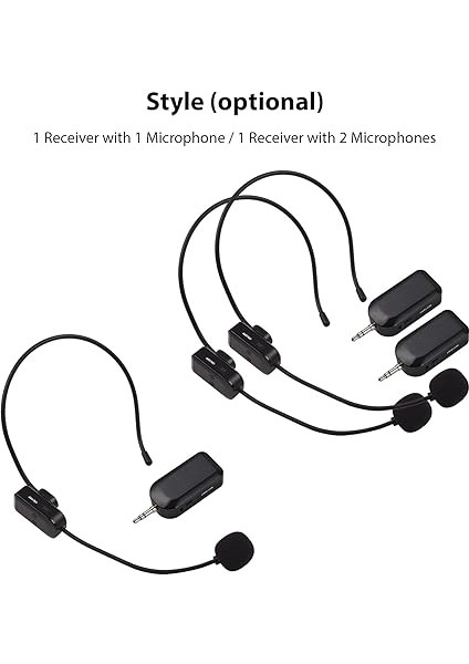 2.4g Kablosuz Mikrofonlu Kulaklık, 98FT Menzilli Alıcı Kulaklık Mikrofonu, El Mikrofonu ve Yaka Klipsli 3'ü 1 Arada Profesyonel Ses Amplifikatörü Kulaklık Mikrofonları Karaoke Hoparlör Pa Sist fiyatları