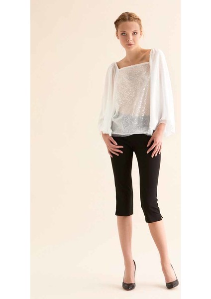 Kol Detaylı Bluz Standart Renk Y9913013_089