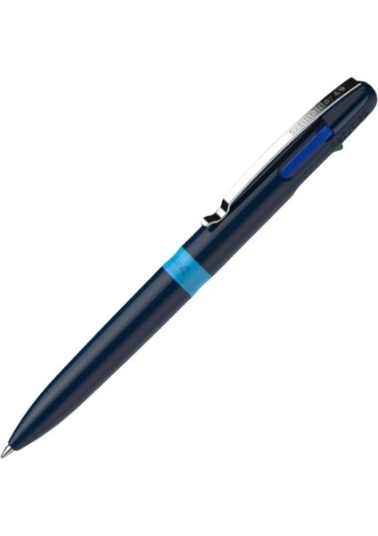 Take For Promo - 4 Renkli Tükenmez Kalem (Mavi Yeşil Kırmızı Siyah) Plastik Gövde Konforlu Yazım ve Tutuş