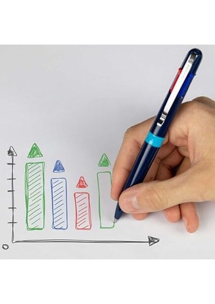 Take For Promo - 4 Renkli Tükenmez Kalem (Mavi Yeşil Kırmızı Siyah) Plastik Gövde Konforlu Yazım ve Tutuş fiyatları