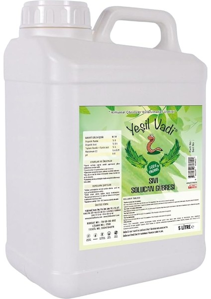 Solucan Gübresi 5 Litre