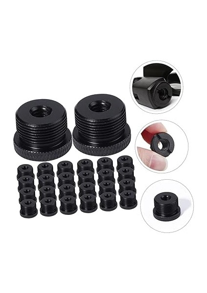 Mikrofon Vida Adaptörü Seti 30 Adet 3/8 Ila 5/8 Dişli Adaptörü Mikrofon Standları Için Sağlam Kullanımı Kolay indirimleri