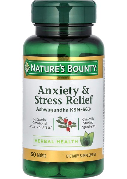 Nature’s Bounty Anxiety & Stress Relief – 50 Tablet