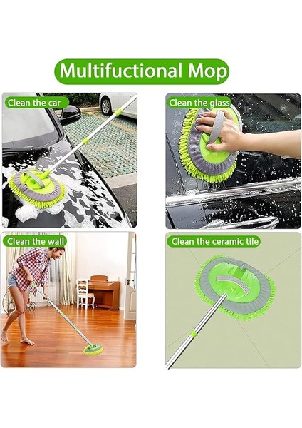 Araba Yıkama Fırçası,araba Mopu, Paspas Temizleme Aleti Uzun Saplı Yıkama Detaylandırma Fırçası,mikrofiber Temizleme Aleti Seti Fırça Silgi Için Arabalar Araç Için Çiziksiz Temizleme Seti modelleri