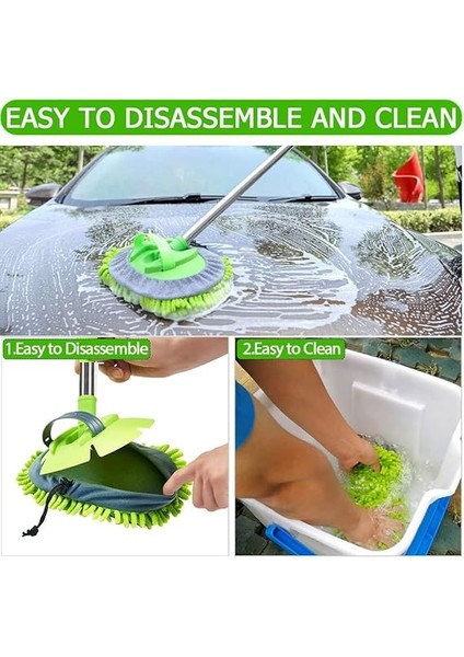 Araba Yıkama Fırçası,araba Mopu, Paspas Temizleme Aleti Uzun Saplı Yıkama Detaylandırma Fırçası,mikrofiber Temizleme Aleti Seti Fırça Silgi Için Arabalar Araç Için Çiziksiz Temizleme Seti fırsatları