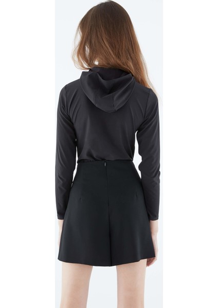 Fermuar Ve Kapüşon Detaylı Bluz Siyah K2113070_001 modelleri