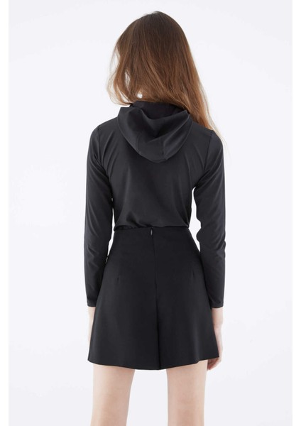 Fermuar Ve Kapüşon Detaylı Bluz Siyah K2113070_001 indirimleri