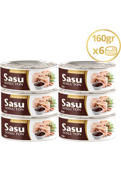 Barbekü Soslu Ton Balığı 6x160 gr Bütün Dilim