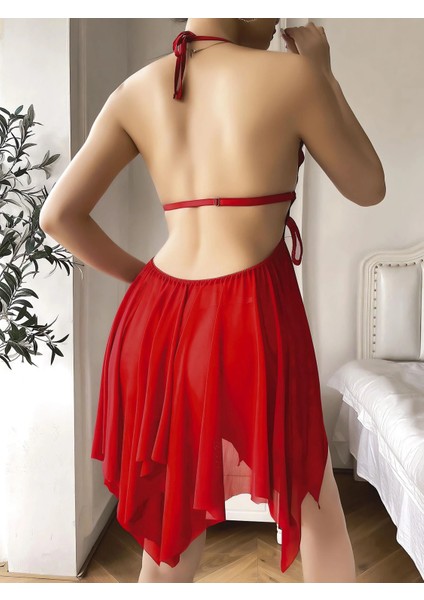 Kadın Kelebekli Fantezi Tül Transparan Gecelik (Tanga Hediyeli) fiyatları