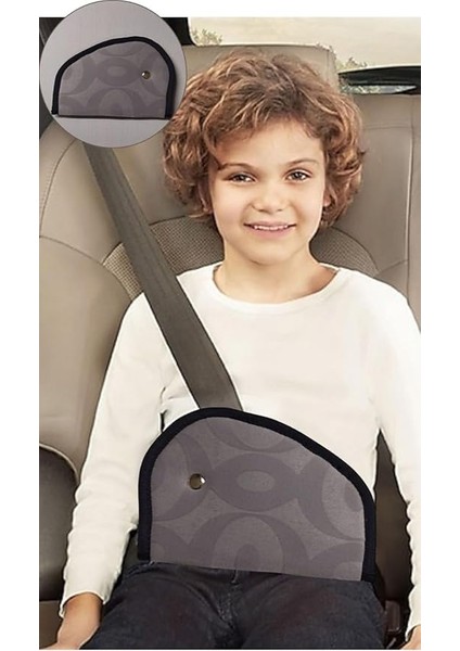 Emniyet Kemeri Düzenleyici ve Tutucu Emniyet Kemer Pedi,boyun Kesme Önleyici,çocuk Emniyet Kemer Rahatlatıcı,oto Kemer Kılıfı,yüksek Kaite(Gri Renk)(Yumuşak Voleur Kumaş)