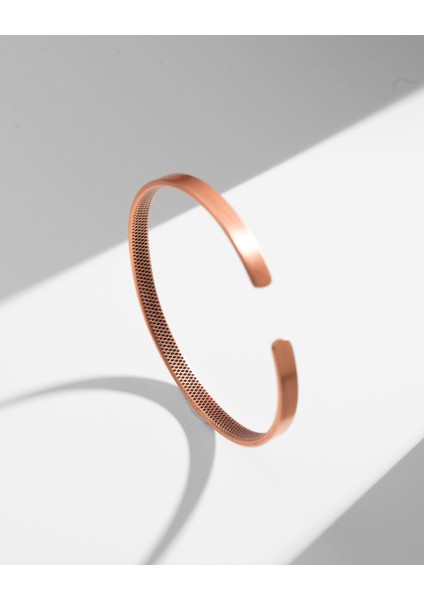 Içi File Desenli Dışı Ayetel Kürsi Yazılı Ince Bakır Bilezik fiyatları