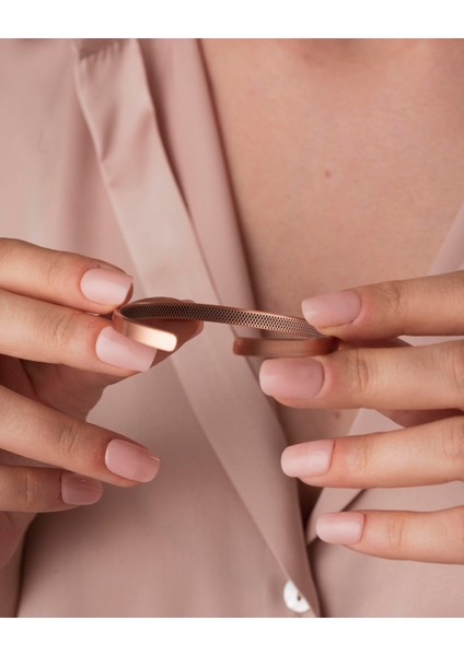 Içi File Desenli Dışı Ayetel Kürsi Yazılı Ince Bakır Bilezik