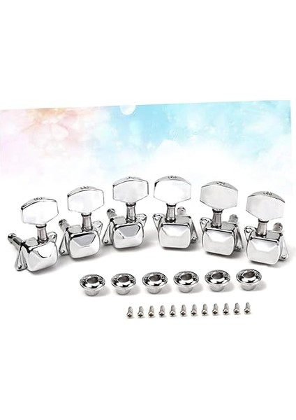 6 Adet Elektro Gitar Aksesuarları Gitarlar Gitar Akortçusu Akort Mandal Akustik Gitar Akustik Gitar Akort Mandalları Gitar Akort Mandal Tunerleri Akustik Gitar Akort Mandalı Gümüş indirimleri