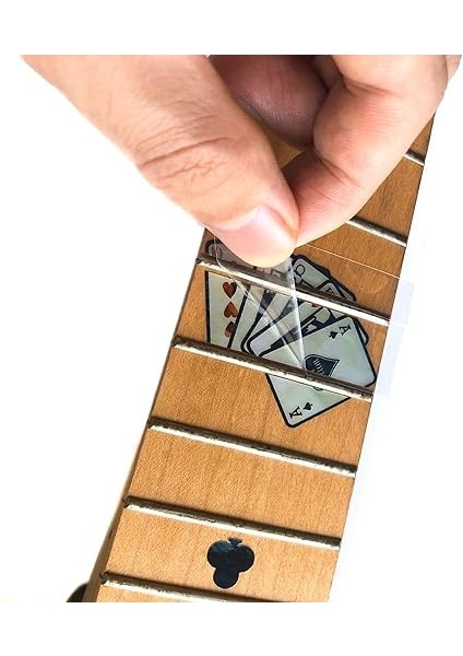 Sticker Klavye Konum Işaretleyici Gitar Için - Playing Cards - Beyaz Inci, F-020PC-WT indirimleri