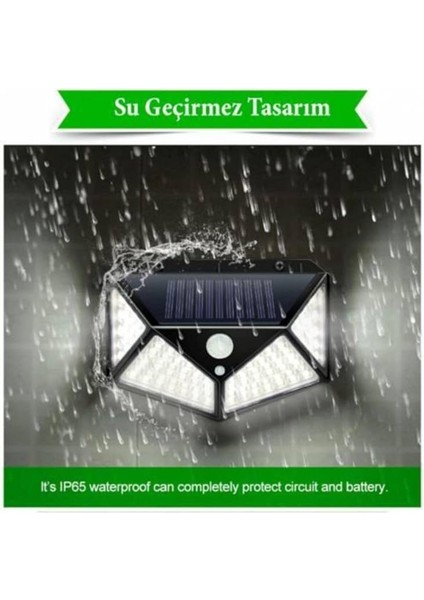 Güneş Enerjili Lamba LED Sokak Dış Ortam Solar Bahçe Aydınlatması Su Geçirmez Sensörlü (100 Led) indirimleri