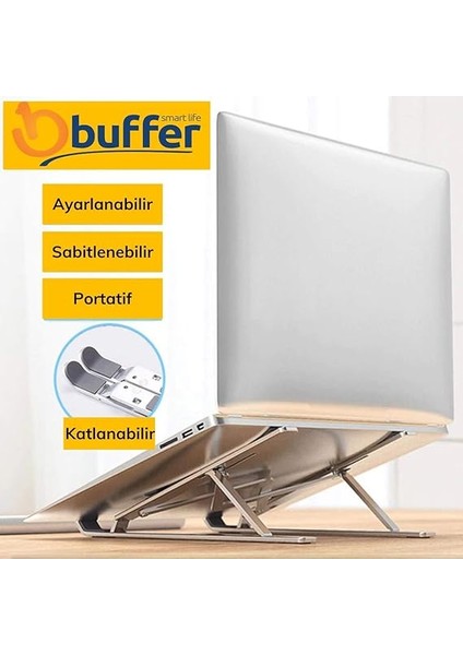 Ayarlanabilir Dizüstü Bilgisayar Destek Tabanı Tamamen Katlanabilir Taşınabilir Laptop Yükseltici fırsatları