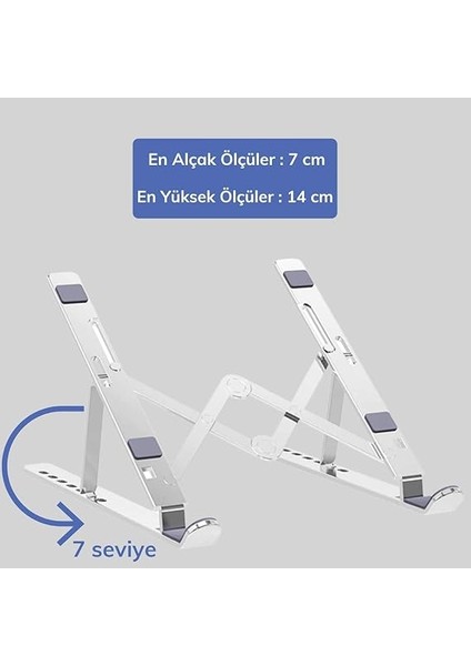 Ayarlanabilir Dizüstü Bilgisayar Destek Tabanı Tamamen Katlanabilir Taşınabilir Laptop Yükseltici indirimleri