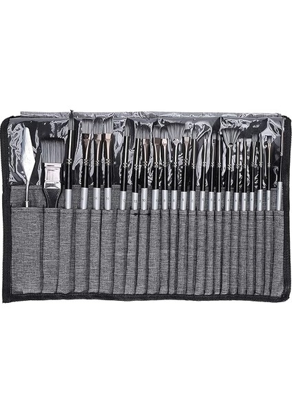 24 Parça Akrilik Yağlıboya Suluboya Guaj Boya Fırça Seti Sentetik Fırça Ahşap Sap Kullanışlı Çanta modelleri