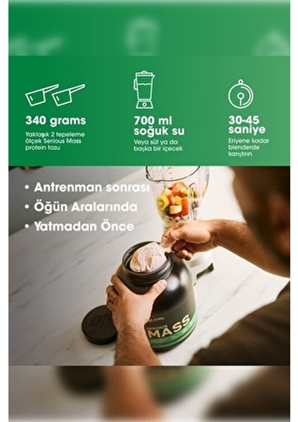Serious Mass Strawberry 2727 gr Yüksek Karbonhidratlı Gainer Ürünü