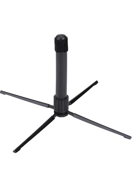 Taşınabilir Katlanabilir Flüt Standı, Dört Ayaklı Çapraz Flüt Standı, Yumuşak Dolgulu Metal Malzeme, Klarnet, Flüt, Obua Için Yatay Flüt Standı