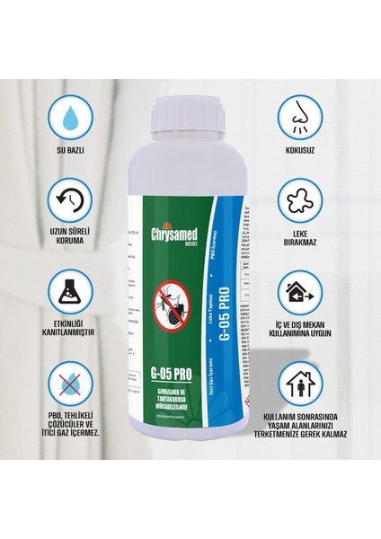 G-05 Pro Bitki Özlü Böcek İlacı 1 Lt Sivrisinek ve Tahtakurusu Türlerinde Etkili fiyatları