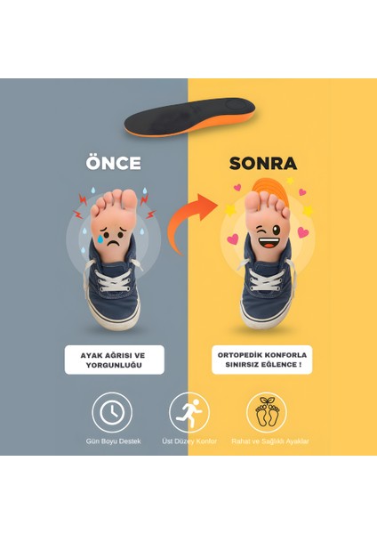 Ortopedik Ark Destekli Tabanlık Önleyici Çocuk Tabanlığı modelleri