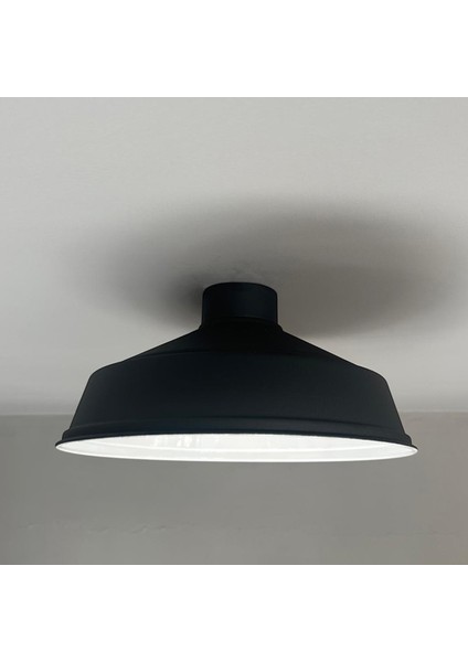 Siyah Iç Beyaz Planfonyer Tekli Avize Retro Sarkıt Lamba Restoran Salon Aydınlatma fiyatları