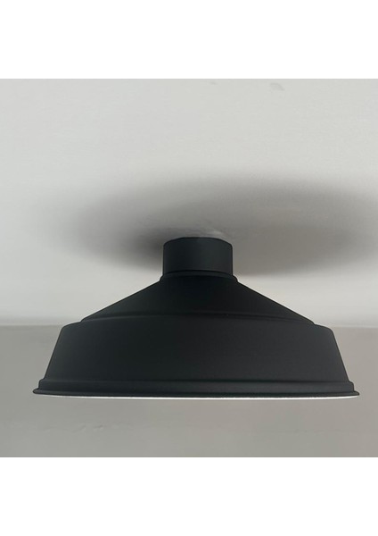 Siyah Iç Beyaz Planfonyer Tekli Avize Retro Sarkıt Lamba Restoran Salon Aydınlatma modelleri