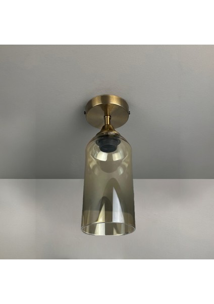 Windy Cam Bal Rengi Tekli Piramit Plafonyer Başlık Retro Salon Aydınlatma fırsatları