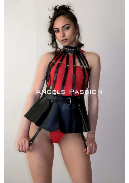 Büstiyer Etek, Büstiyer Deri Harness - APFT998