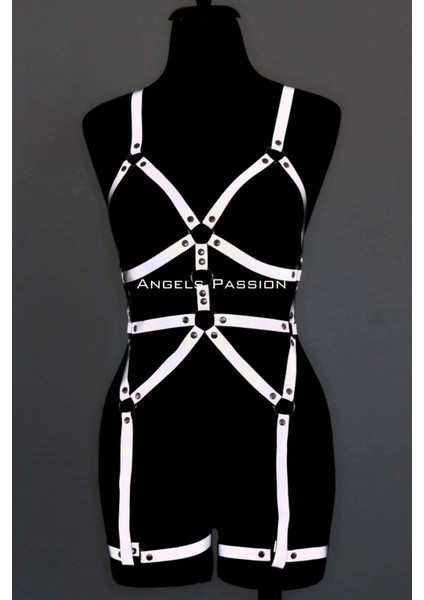 Reflektörlü Full Body Harness, Karanlıkta Yansıyan Dansçı Aksesuar - APFT461 indirimleri
