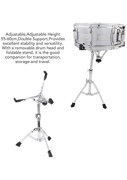 Standı, Paslanmaz Çelik Çift Destek Tripod 21.65-23.62IN Ayarlanabilir Yükseklik, Taşınabilir Davul Uygulama Pad 14 Ila 10IN Trampet, Davul Pad, Elde Davul fırsatları