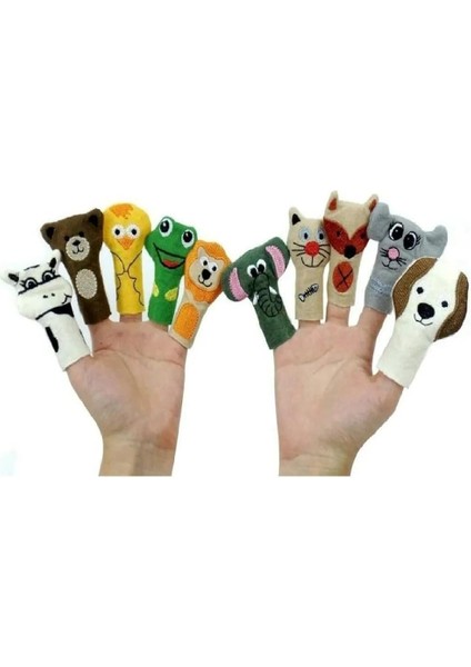 Kukla Seti 10 Adet Nakış Işleme Hayvanlar Oyuncak Parmak Kuklası Eğitici ve Eğlenceli fiyatları