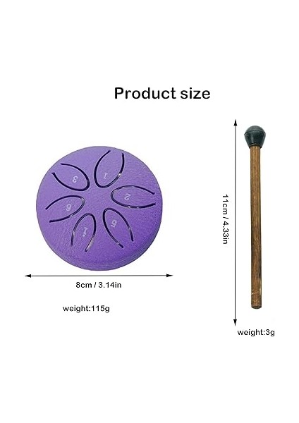 Dil Davul Pan Davul Perküsyon, Mini Davul El Panası, Mini Düz Davul, Çelik Dil Davulu, Çocuklar ve Yetişkinler, Eğitim, Eğlence, Meditasyon, Yeni Başlayanlar Için (Mor) fiyatları