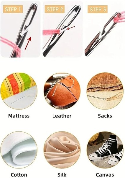 Adet Kolay Iplik Geçirilen Iğne Seti Pratik Dikiş ve Nakış Için Kullanışlı Iğne Kiti fırsatları