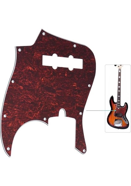 4ply Pvc Jb Stil Bas Pickguard Pick Guard Scratch Plaka 10 K Amerikan/meksika Yapımı Standart Jazz Bas Kaplumbağa Kabuğu Kırmızı Kırmızı Kaplumbağa Kabuğu Kırmızı Kaplumbağa Kabuğu fırsatları