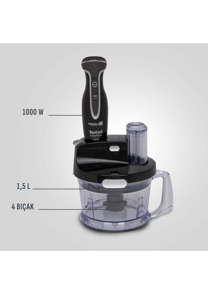 Powelix Activflow Pro 1000 Watt Blender Seti - Siyah