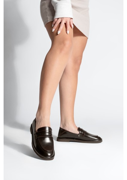 Kadın Loafer Düz Taban Makosen Günlük Ayakkabı Riston Kahve fırsatları