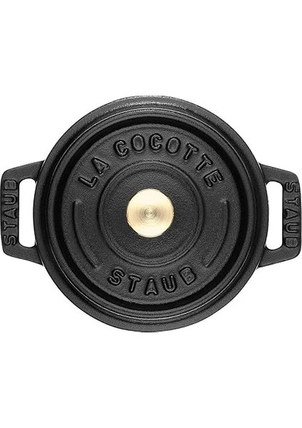 40500-101-0 Mini Güveç, Yuvarlak Kapaklı 10 Cm, 0,25 L, Indüksiyona Uygun, Mat Siyah Emaye Kap Içi, Siyah modelleri