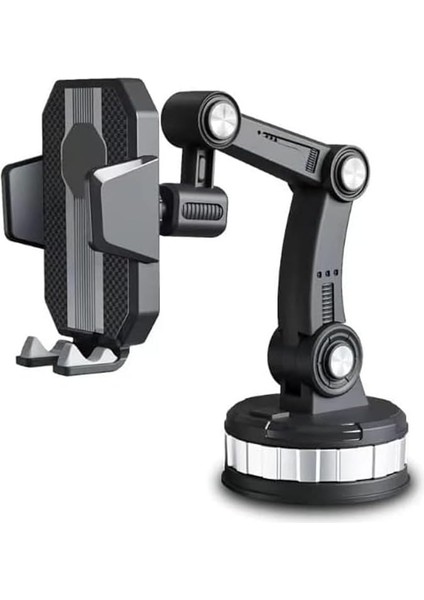 Privity Serisi Teleskobik Araç Içi Telefon Tutucu Vantuzlu 360 Derece Özel Jel Takviyeli Telefon Tutucu Zp-X