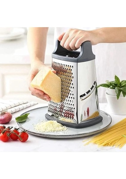 Metal Rende Paslanmaz Çelik Çok Amaçlı ve Dayanıklı Tasarım Sebze Peynir ve Meyve Rendesi Ergonomik Saplı Kolay Temizlenebilir Mutfak Için Pratik ve Şık (24 Cm) modelleri