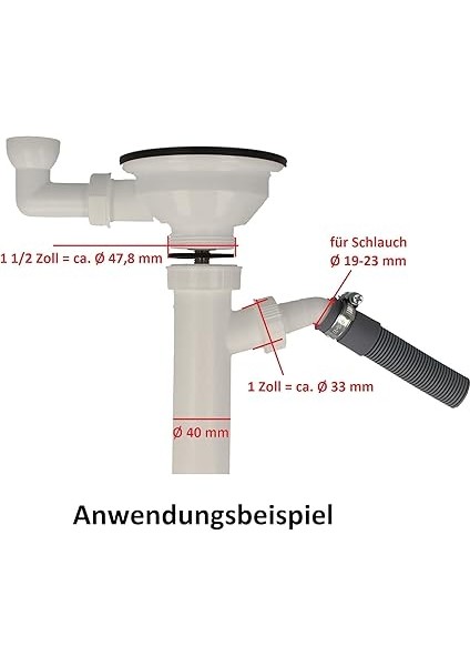 | Lavabo Sifonu | 1 1/2 Inç | Esnek Kısaltılabilir | Tahliye Hortumu DN40/50 | Cihaz Bağlantılı | Koku Önleyici Tahliye Garnitürü Mutfak Lavabosu Için | Plastik | Beyaz | 587077 fiyatları