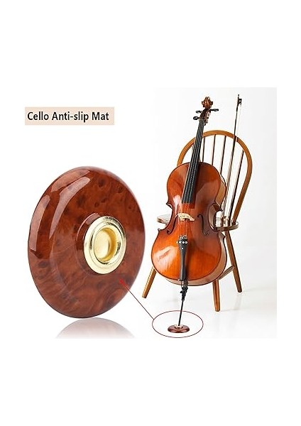 Veiyi Cello Stoper, 9,4 x 2 Cm/3,7 x 0,79 Inç Cello Stand, Kahverengi Plastik Cellos Kaymaz Ped, Profesyonel Çellistler Için Cellos Aksesuar fırsatları