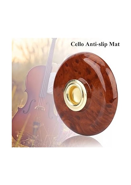 Veiyi Cello Stoper, 9,4 x 2 Cm/3,7 x 0,79 Inç Cello Stand, Kahverengi Plastik Cellos Kaymaz Ped, Profesyonel Çellistler Için Cellos Aksesuar indirimleri