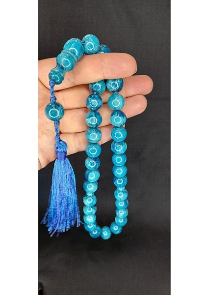 Çubuk Kehribar Tesbih Küre Kesim Mavi Renk T-313 indirimleri