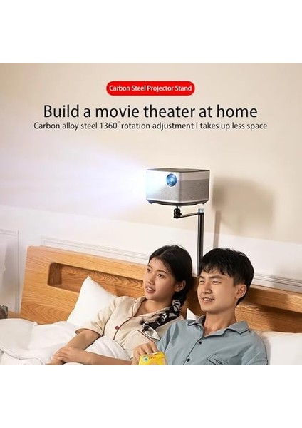 Profesyonel Yatak, Koltuk Arkası Veya Masaüstü Montaj Projeksiyon Stant, Kamera ve Fotoğraf Makinesi Standı 80-160CM Ayarlanabilir Uzunluk TY-L02 Pro (TY-L02 Pro) modelleri