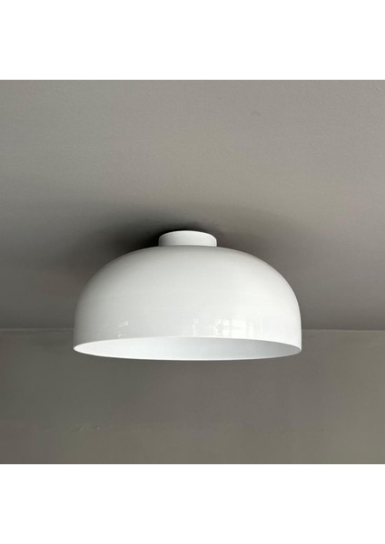 Çember Beyaz Planfonyer Metal Avize Salon Masaüstü Mutfak Ofis Otel Tekli Avizeler Lamba Aydınlatma