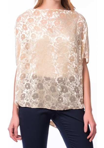 Çiçek Desenli Bluz Sarı K1413028_009