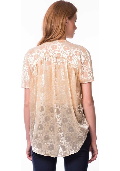 Çiçek Desenli Bluz Sarı K1413028_009 indirimleri